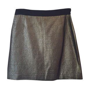 Elie Tahari Black and Gold Mini Skirt